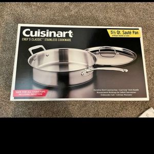 CUISINART 5.5 qt. SAUTE PAN STAINLESS WITH LID